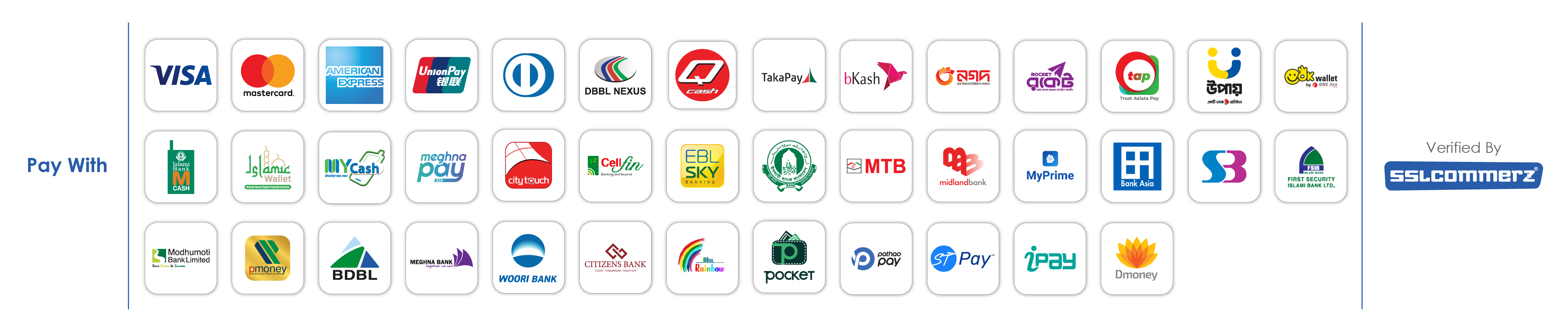 Payment Methods - SSLCommerz Verified